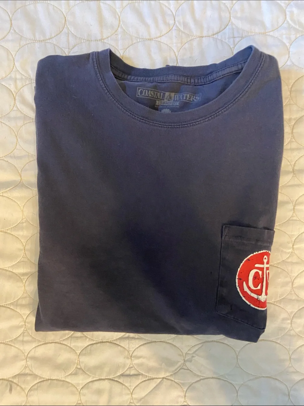 Kids Navy Pocket Logo T-Shirt